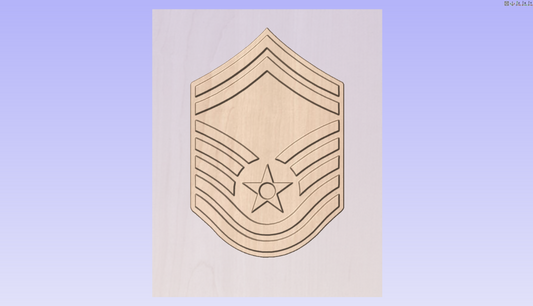CNC File I USAF Senior Master Sergeant Rank E8 3d Model I  RathTech Design My Store