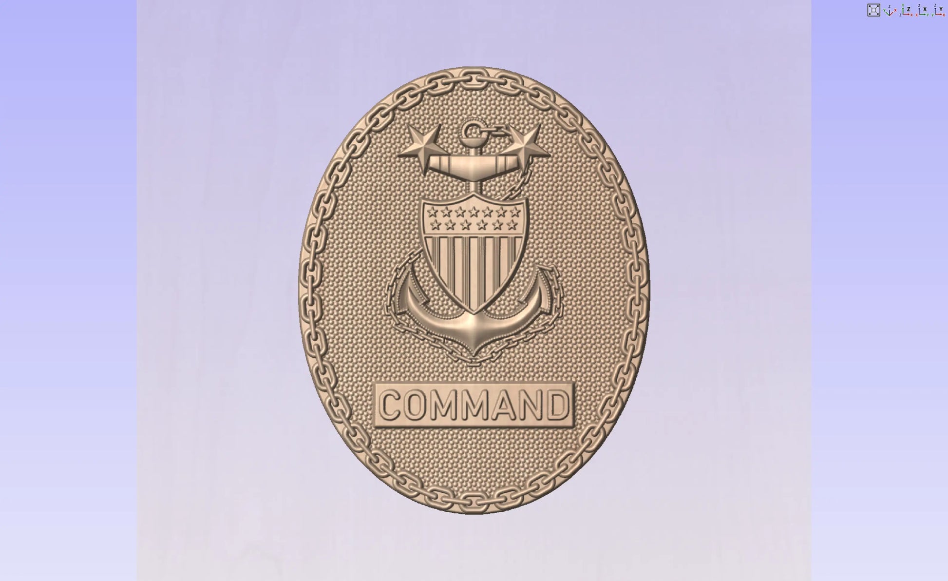 CNC File I US Coast Guard Command Master Chief Petty Officer Badge E9 3d Model I  RathTech Design My Store