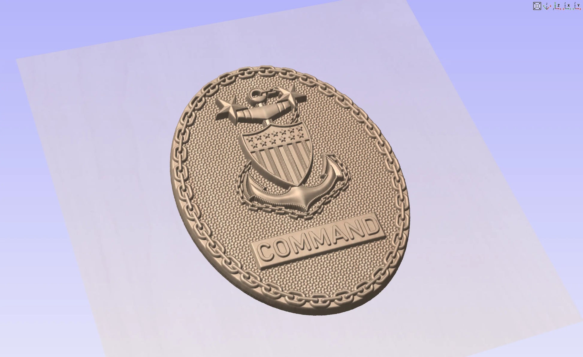 CNC File I US Coast Guard Command Master Chief Petty Officer Badge E9 3d Model I  RathTech Design My Store