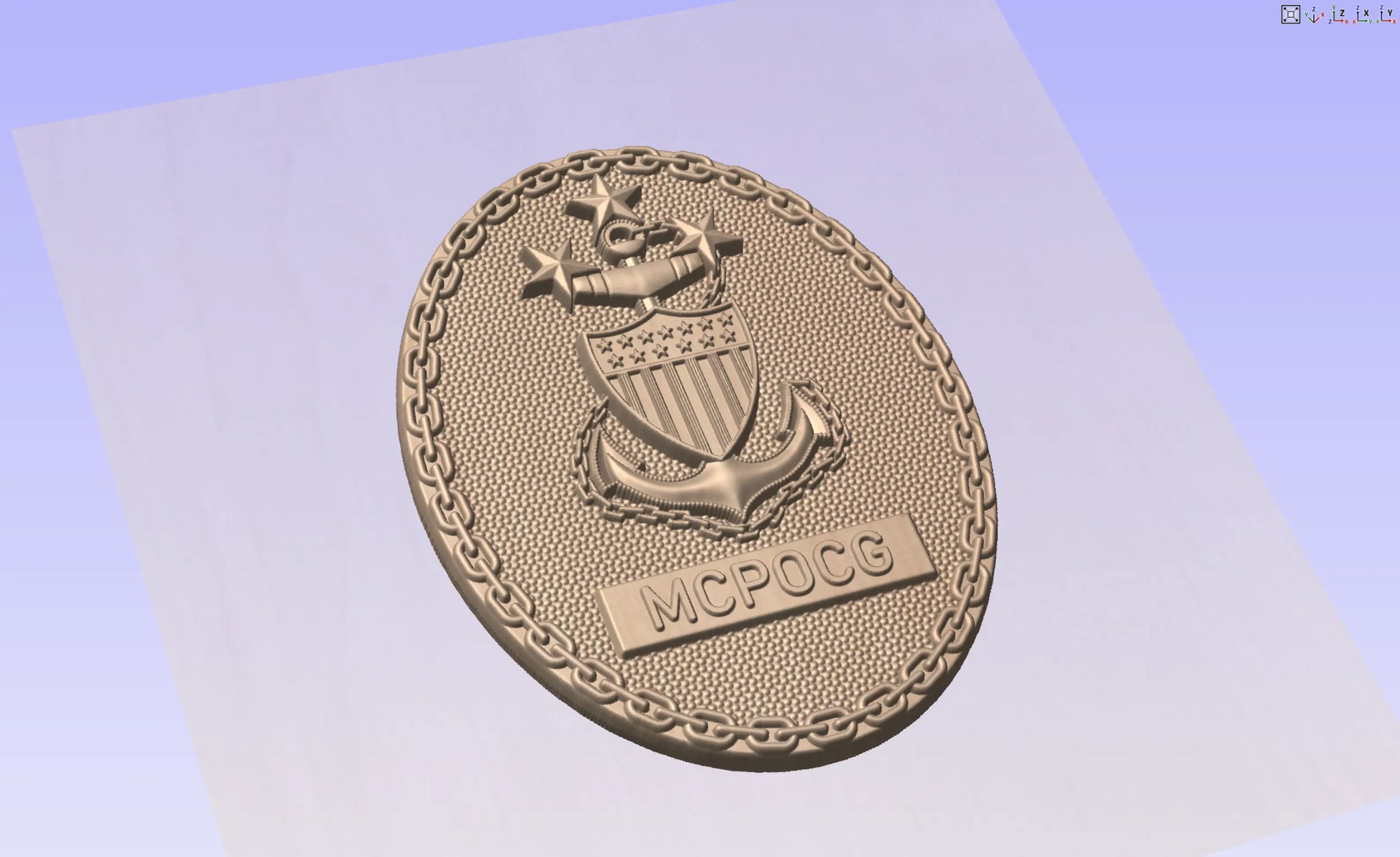 CNC File I US Coast Guard Master Chief Petty Officer of the Coast Guard Rank E9 3d Model I  RathTech Design My Store