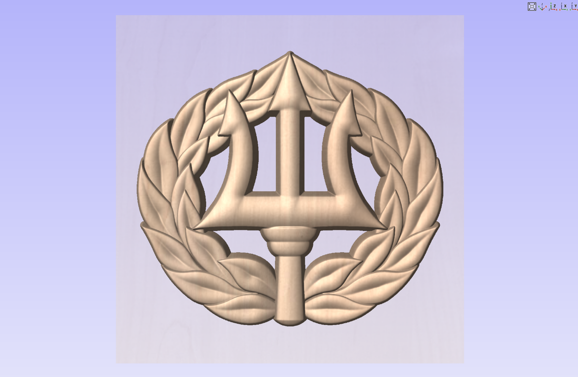 CNC File I  US Navy Command Ashore Insignia 3D Model My Store