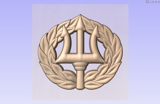 CNC File I  US Navy Command Ashore Insignia 3D Model My Store