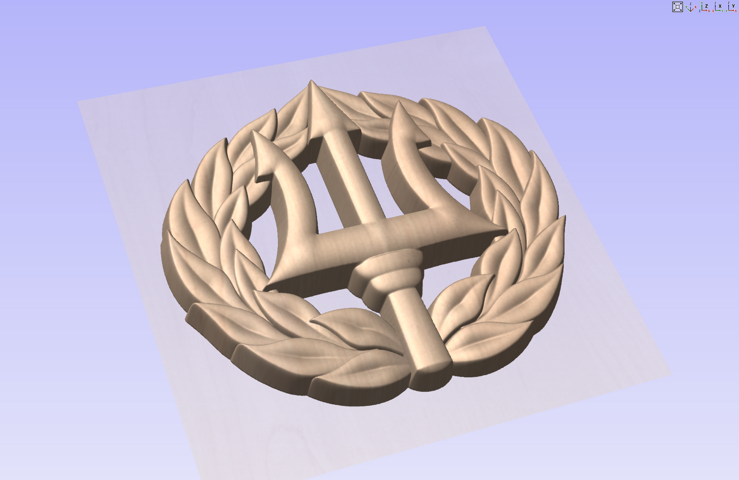 CNC File I  US Navy Command Ashore Insignia 3D Model My Store