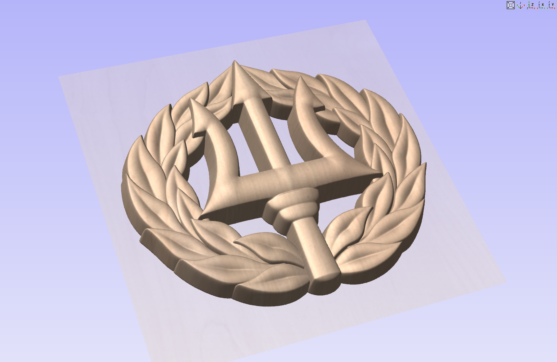 CNC File I  US Navy Command Ashore Insignia 3D Model My Store