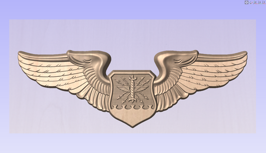 USAF Navigator (Aircraft Observer) Wings Insignia 3D Model My Store