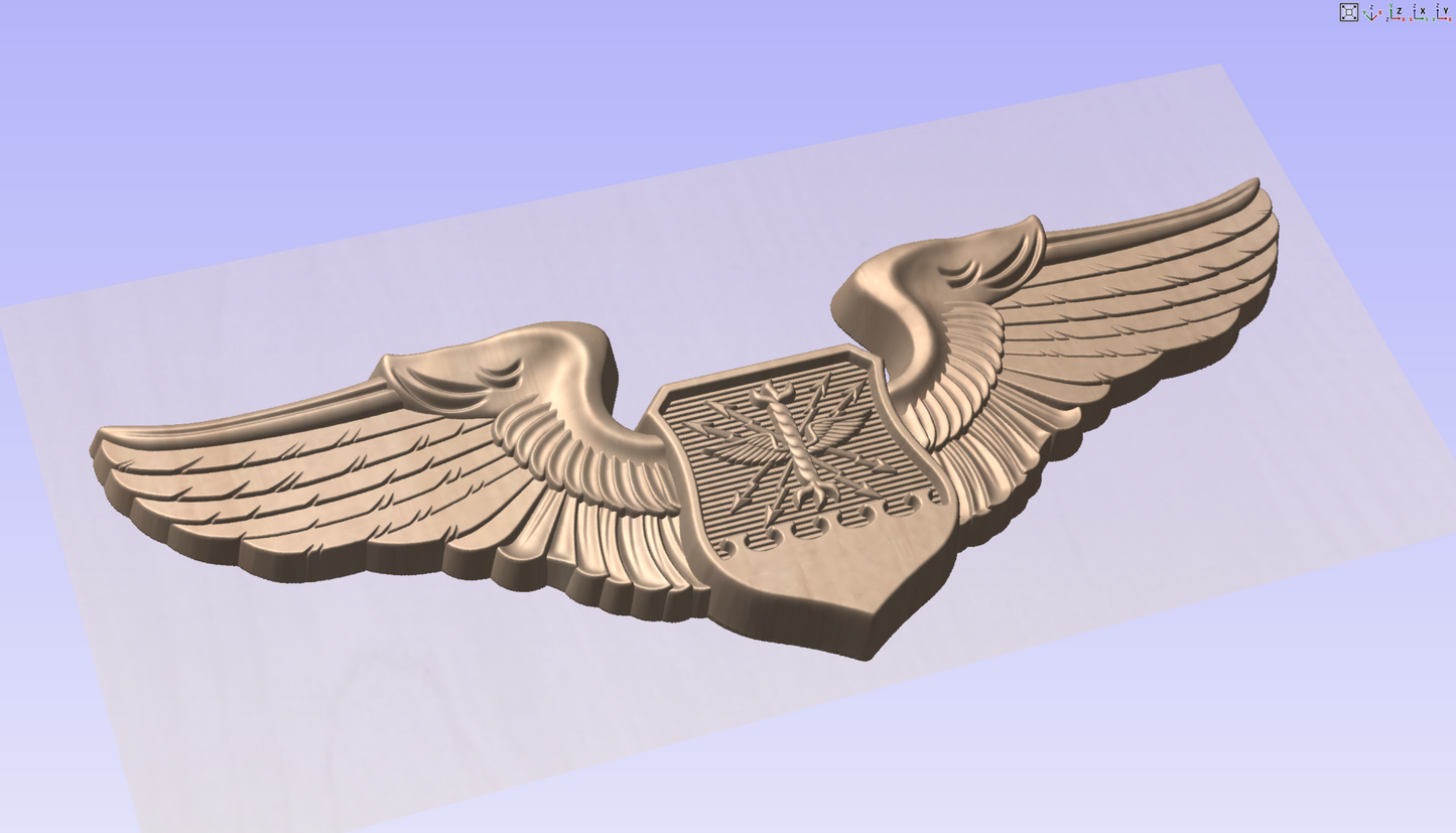 USAF Navigator (Aircraft Observer) Wings Insignia 3D Model My Store
