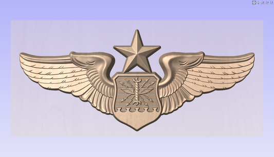 USAF Senior Navigator (Aircraft Observer) Wings Insignia 3D Model My Store