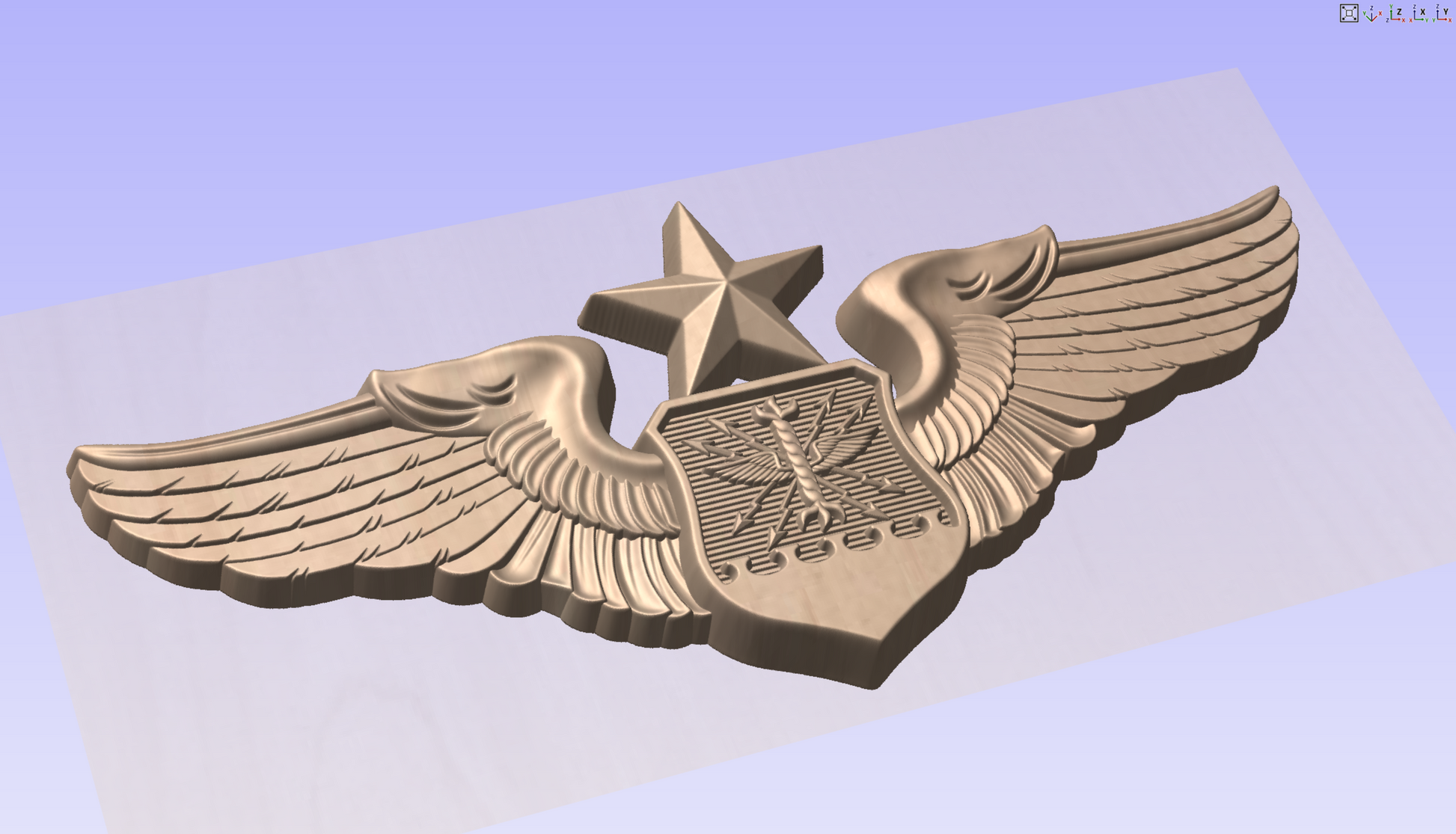 USAF Senior Navigator (Aircraft Observer) Wings Insignia 3D Model My Store