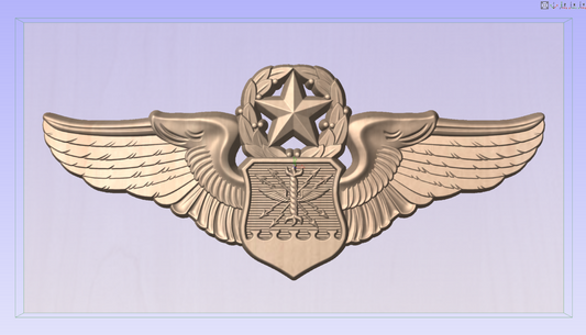 USAF Master Navigator (Aircraft Observer) Wings Insignia 3D Model My Store
