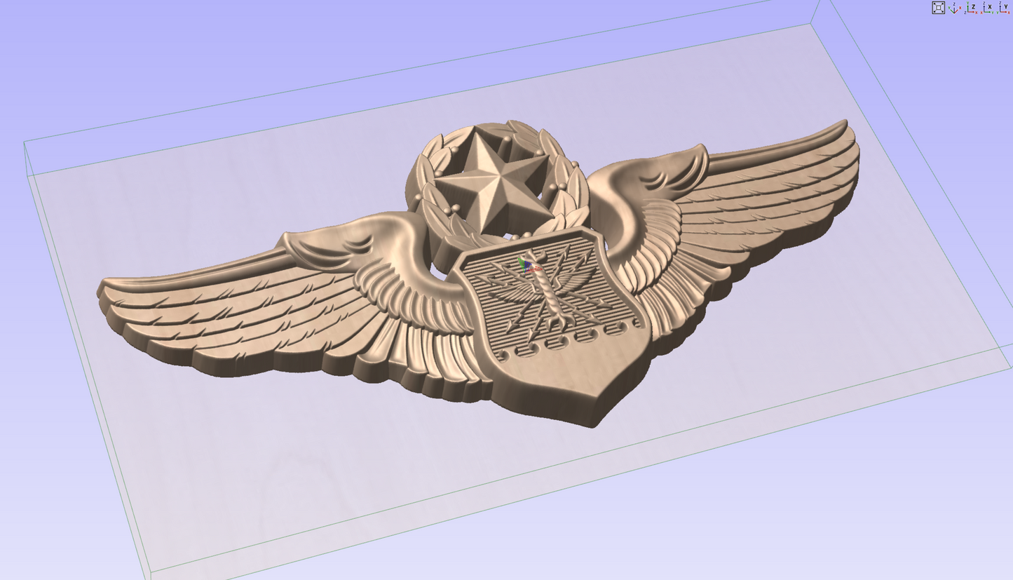 USAF Master Navigator (Aircraft Observer) Wings Insignia 3D Model My Store