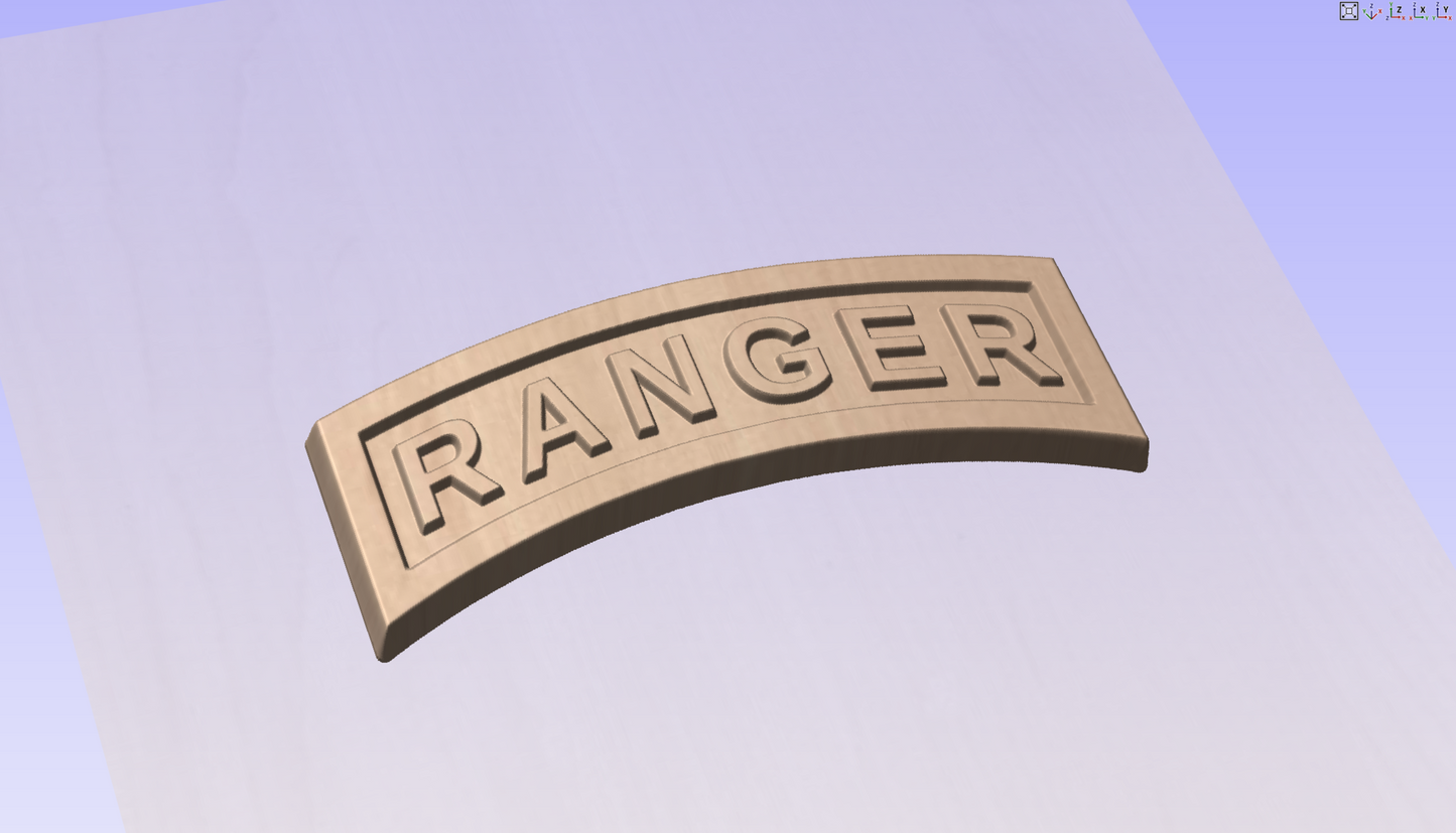 CNC File I  US Army RANGER Tab 3D Model I  RathTech Design My Store