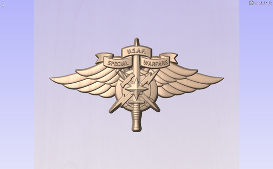CNC File I USAF Special Warfare Insignia 3D Model I  RathTech Design My Store