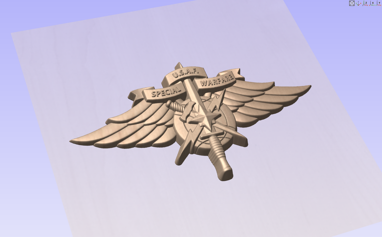 CNC File I USAF Special Warfare Insignia 3D Model I  RathTech Design My Store