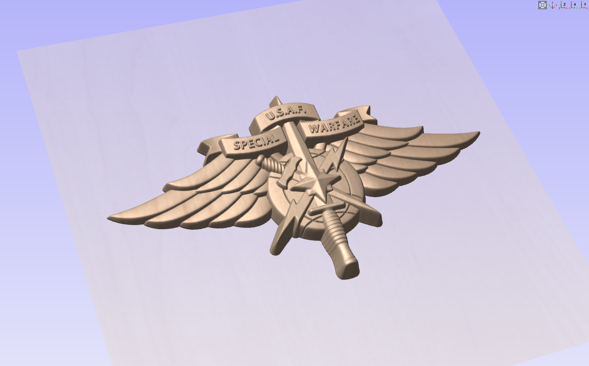 CNC File I USAF Special Warfare Insignia 3D Model I  RathTech Design My Store