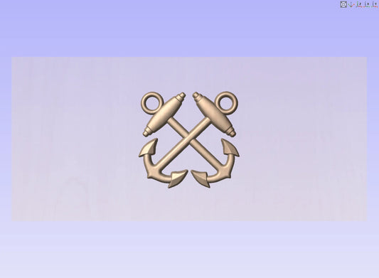 CNC File I  US Navy Boatswain Rating 3D Model I  RathTech Design My Store