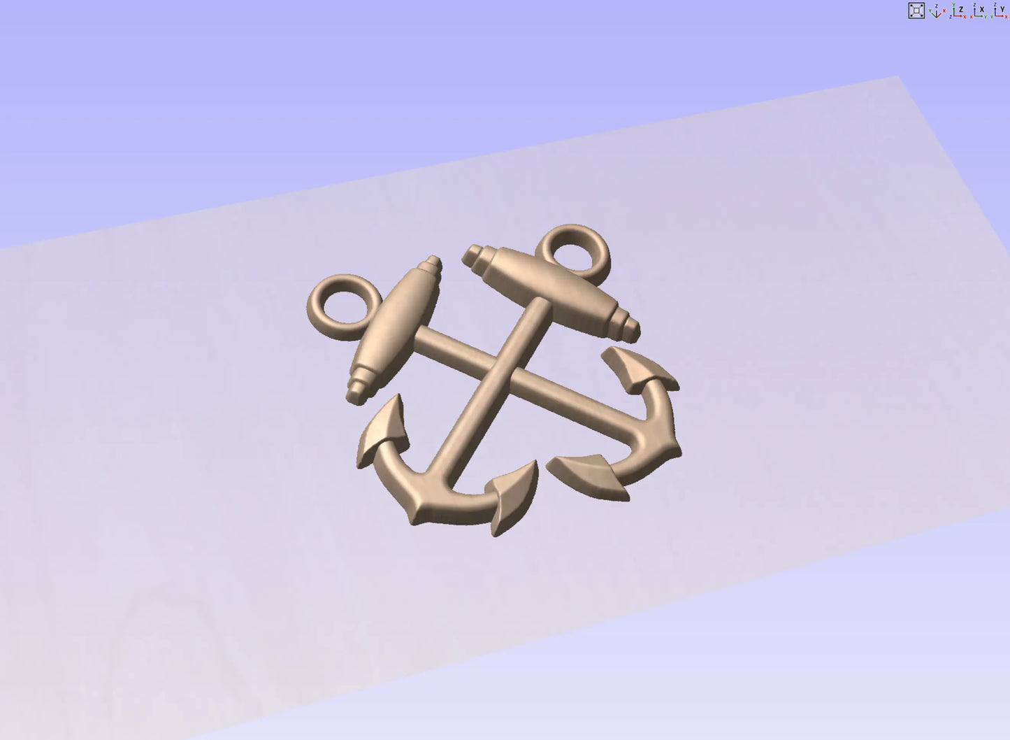 CNC File I  US Navy Boatswain Rating 3D Model I  RathTech Design My Store
