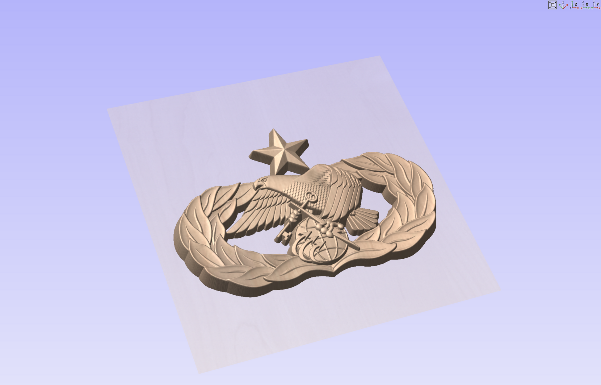 CNC File I  USAF Senior Logistics Readiness Badge 3D Model My Store