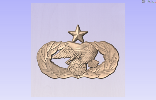 CNC File I  USAF Senior Logistics Readiness Badge 3D Model My Store