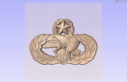 CNC File I  USAF Master Logistics Readiness Badge 3D Model My Store