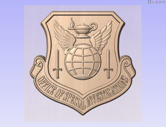 CNC File I  USAF Office of Special Investigations Unit Patch 3D Model I  RathTech Design My Store