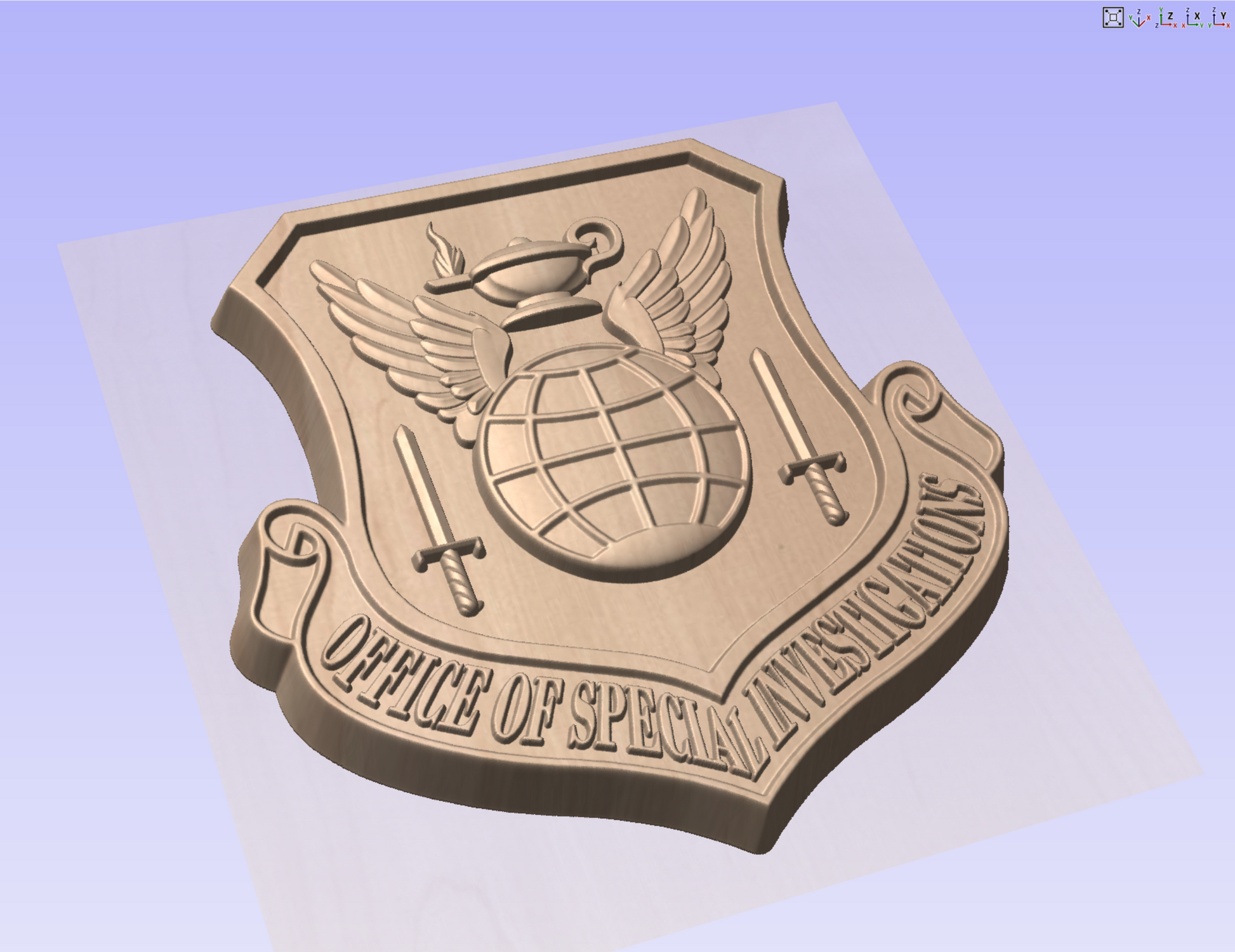 CNC File I  USAF Office of Special Investigations Unit Patch 3D Model I  RathTech Design My Store