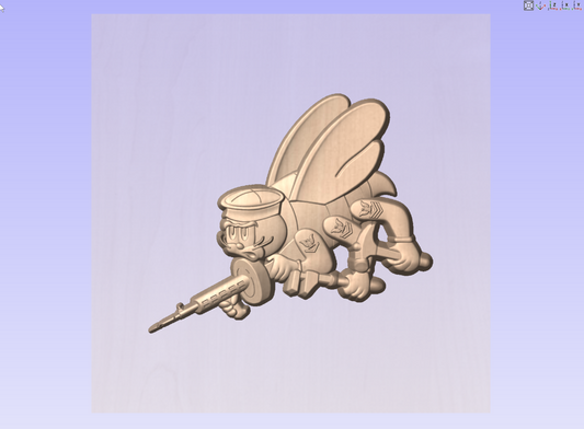 CNC File I US NAVY Seabee 3D Model I RathTech Design My Store