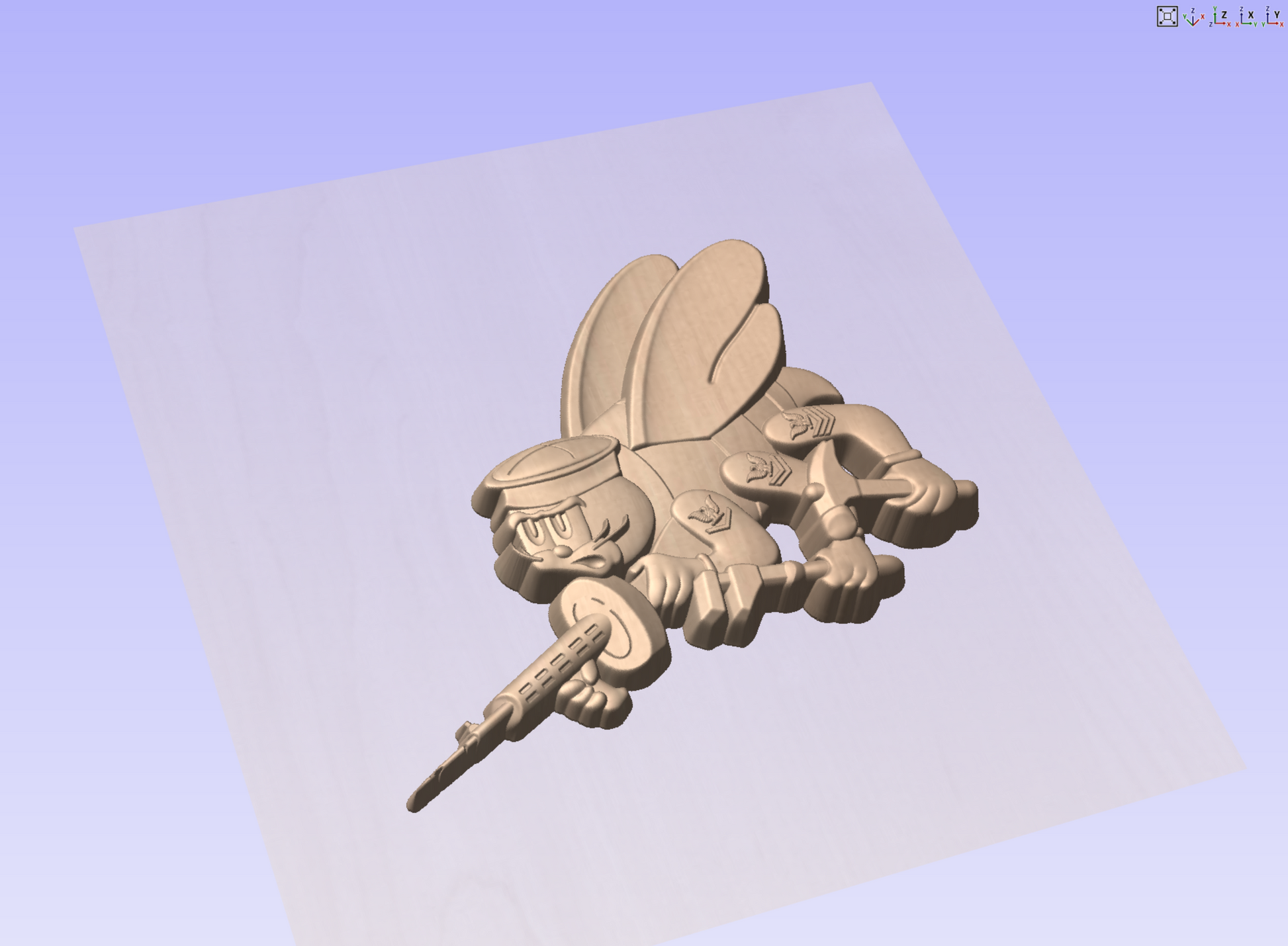 CNC File I US NAVY Seabee 3D Model I RathTech Design My Store