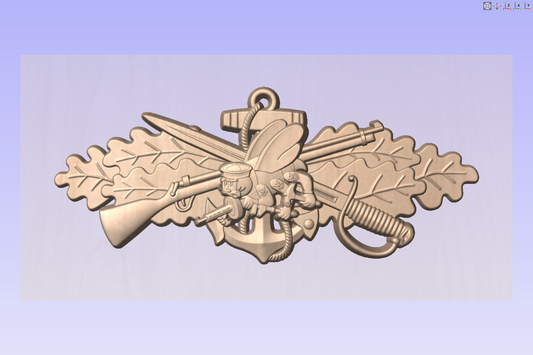 US Navy Seabee Combat Warfare Specialist Badge 3D Model My Store
