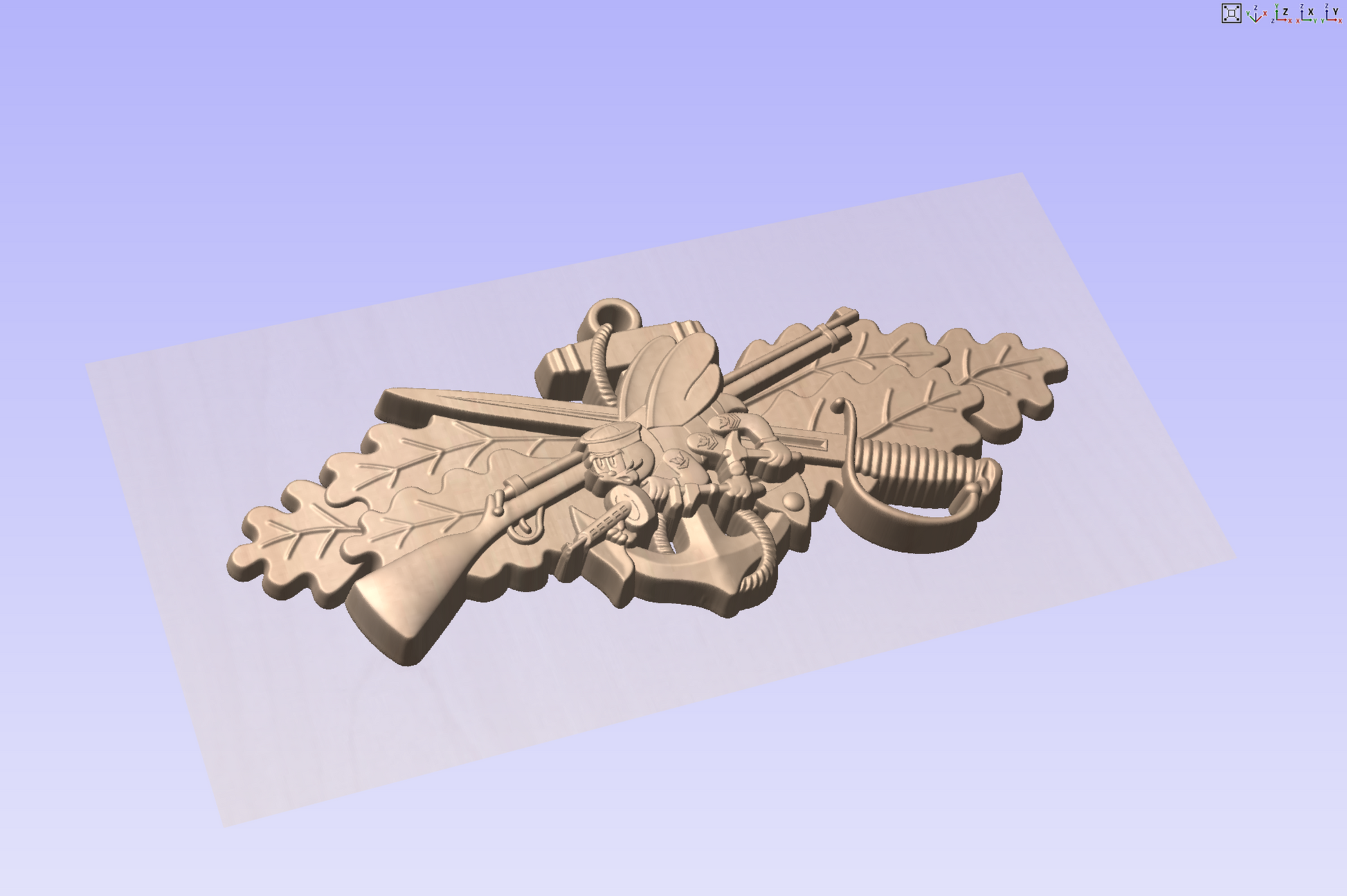 US Navy Seabee Combat Warfare Specialist Badge 3D Model My Store