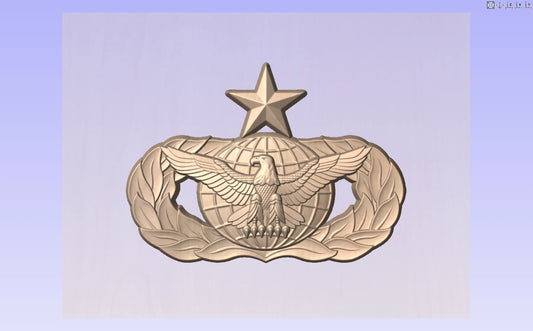 CNC File I  US Air Force Senior Force Protection Badge 3D Model My Store