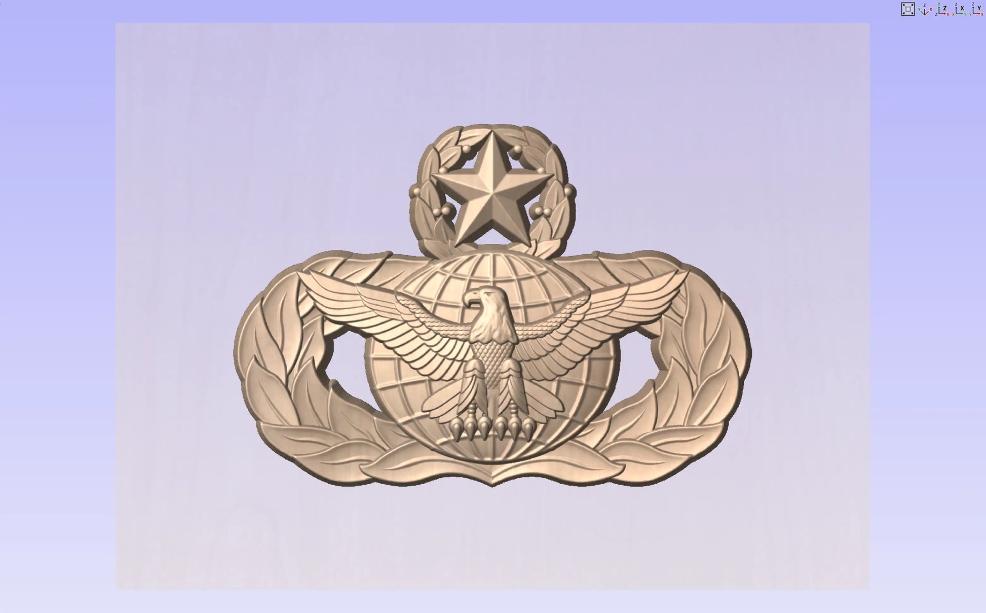 CNC File I  US Air Force Master Force Protection Badge 3D Model My Store