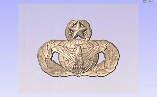 CNC File I  US Air Force Master Force Protection Badge 3D Model My Store