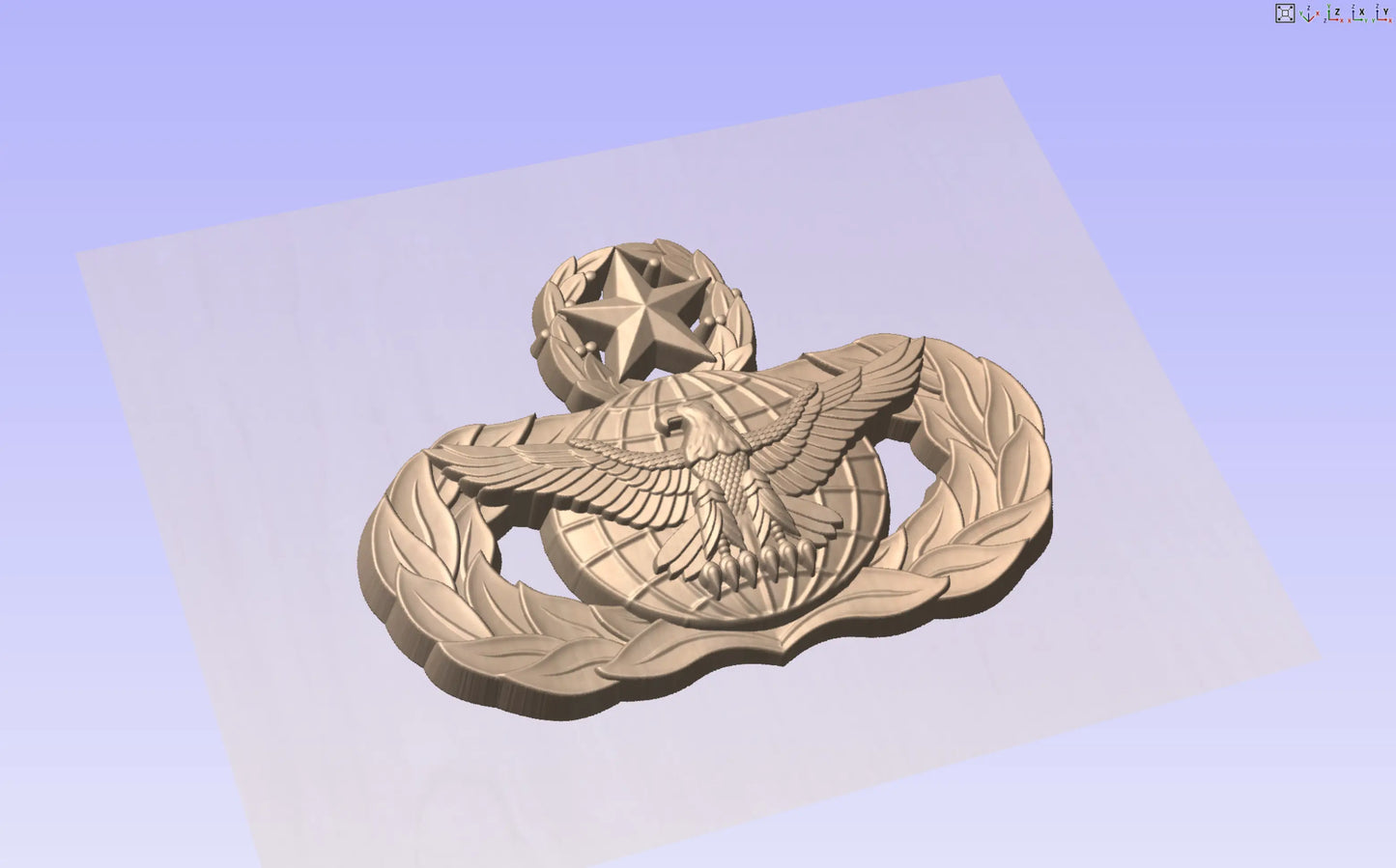 CNC File I  US Air Force Master Force Protection Badge 3D Model My Store