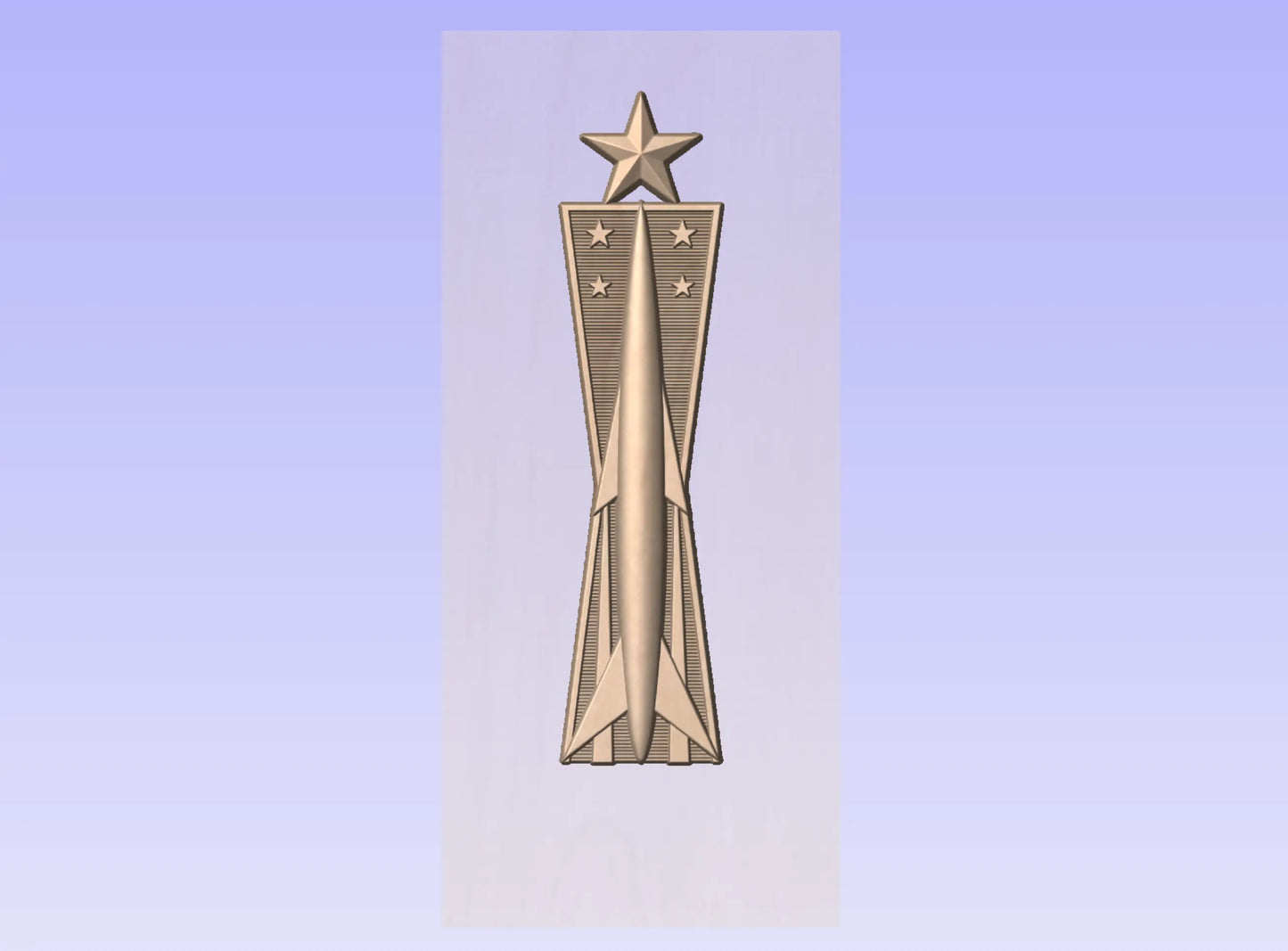 CNC File I US Air Force Senior Missile Maintenance Badge Insignia 3D Model I  RathTech Design My Store