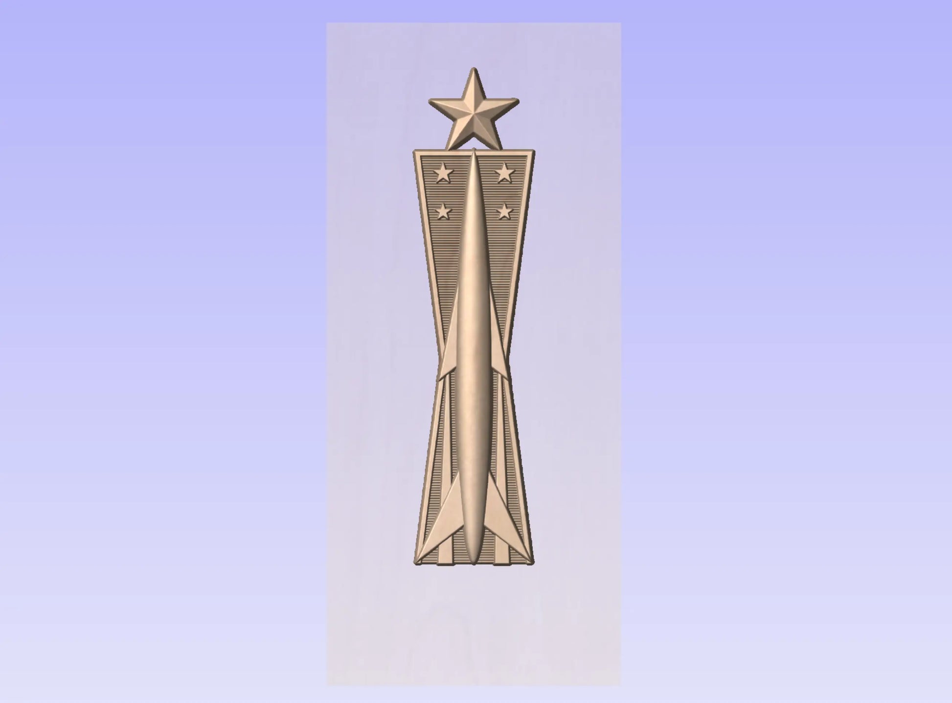 CNC File I US Air Force Senior Missile Maintenance Badge Insignia 3D Model I  RathTech Design My Store