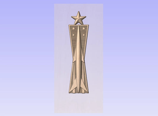 CNC File I US Air Force Senior Missile Maintenance Badge Insignia 3D Model I  RathTech Design My Store
