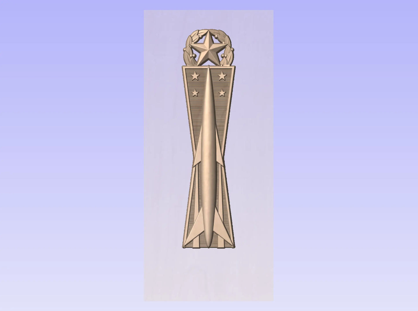 CNC File I US Air Force Master Missile Maintenance Badge Insignia 3D Model I  RathTech Design My Store