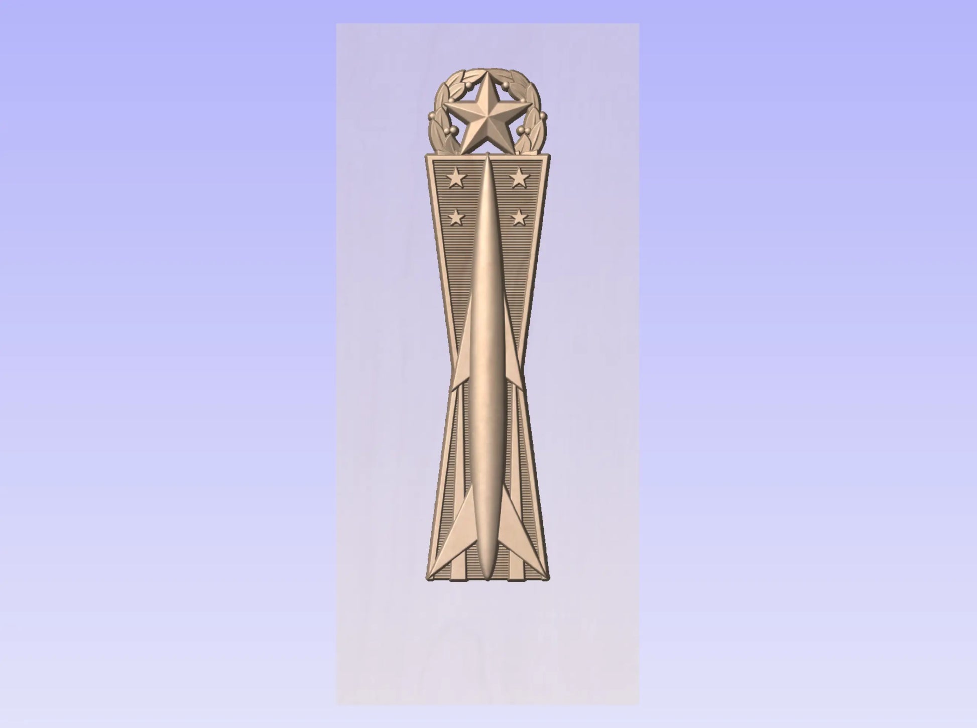 CNC File I US Air Force Master Missile Maintenance Badge Insignia 3D Model I  RathTech Design My Store