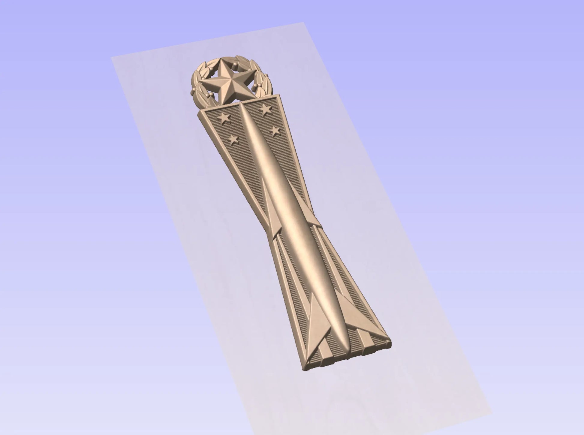 CNC File I US Air Force Master Missile Maintenance Badge Insignia 3D Model I  RathTech Design My Store