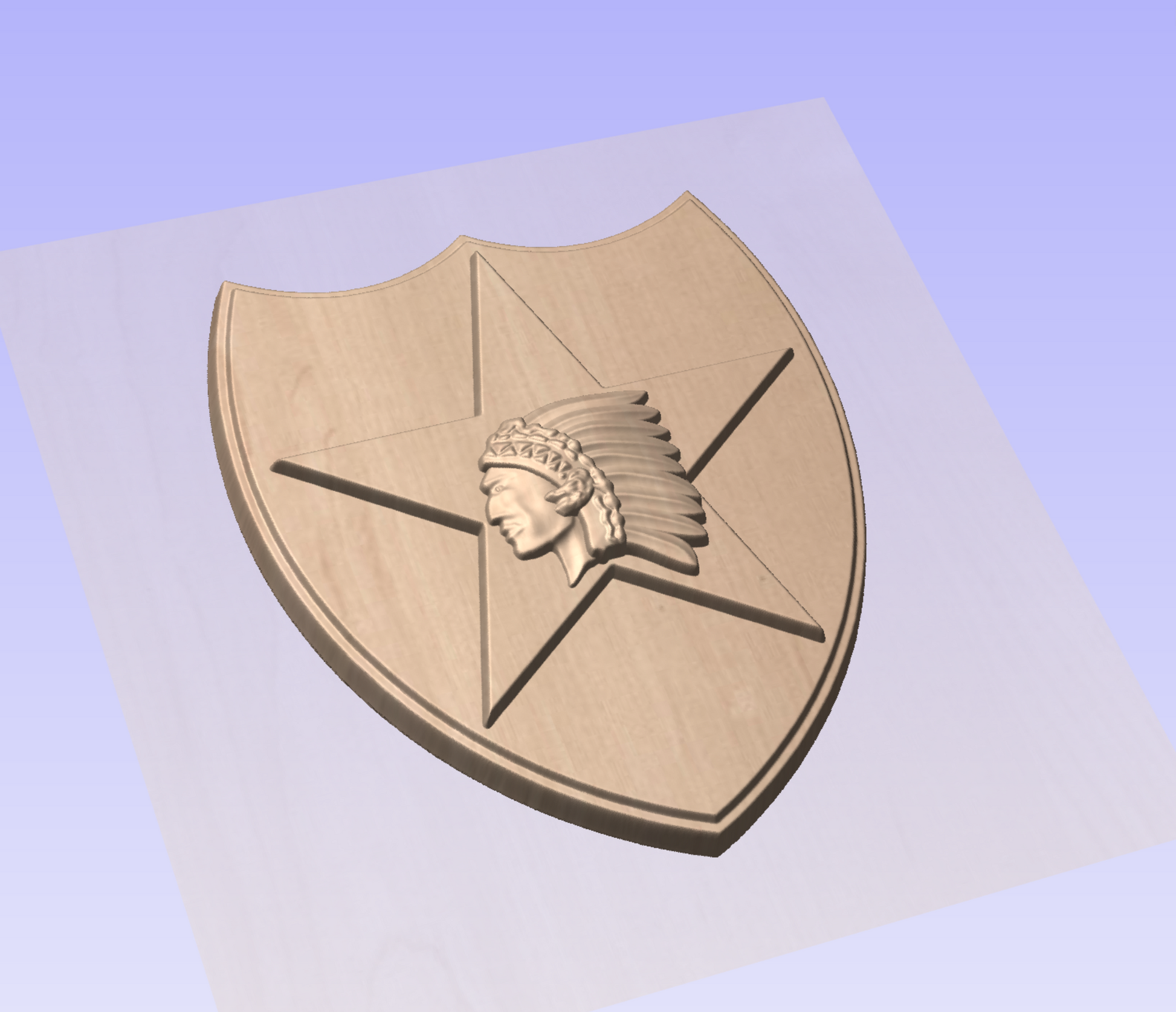 CNC File I  US Army 2ND INF DIV Unit Patch 3D Model My Store