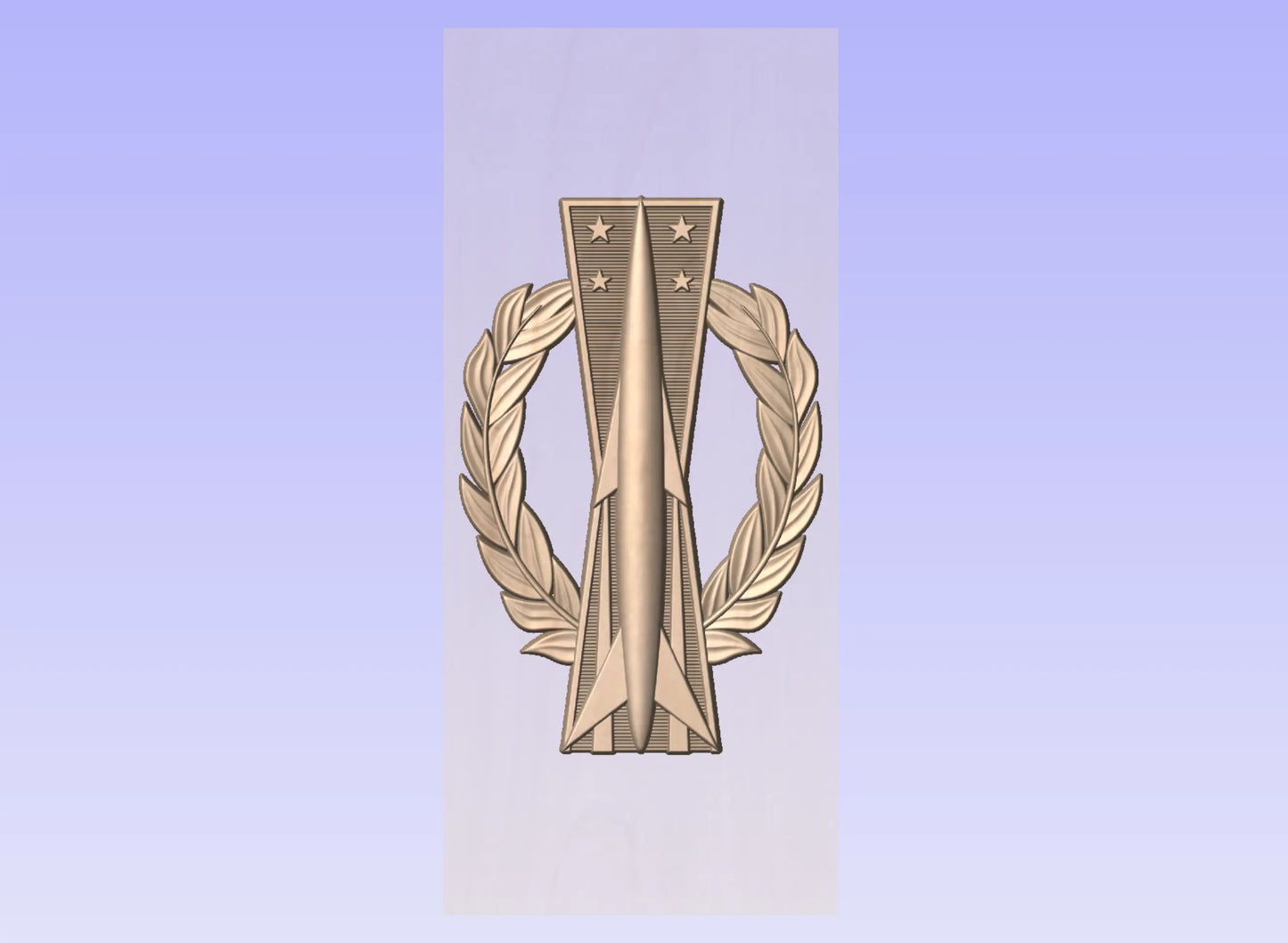 CNC File I US Air Force Basic Missile Operator Badge Insignia 3D Model I  RathTech Design My Store