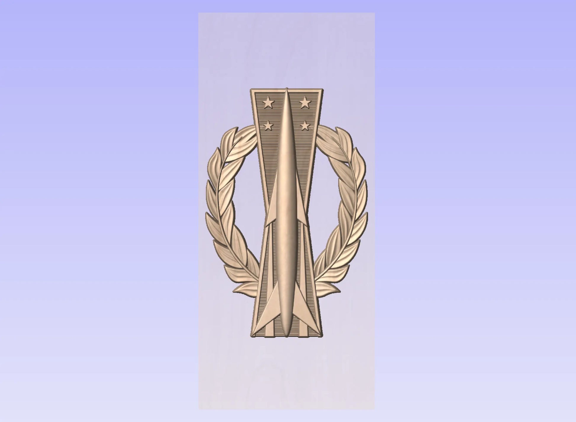 CNC File I US Air Force Basic Missile Operator Badge Insignia 3D Model I  RathTech Design My Store