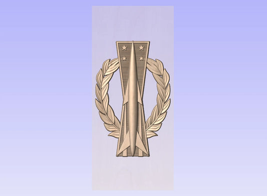 CNC File I US Air Force Basic Missile Operator Badge Insignia 3D Model I  RathTech Design My Store