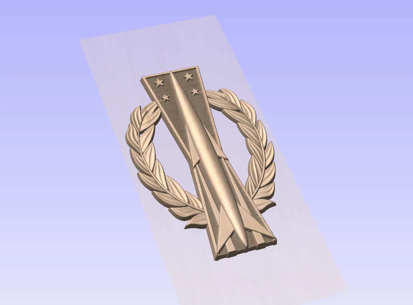CNC File I US Air Force Basic Missile Operator Badge Insignia 3D Model I  RathTech Design My Store
