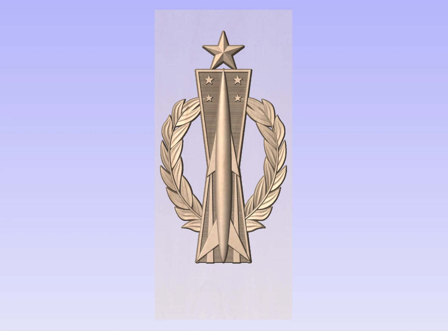 CNC File I US Air Force Senior Missile Operator Badge Insignia 3D Model I  RathTech Design My Store