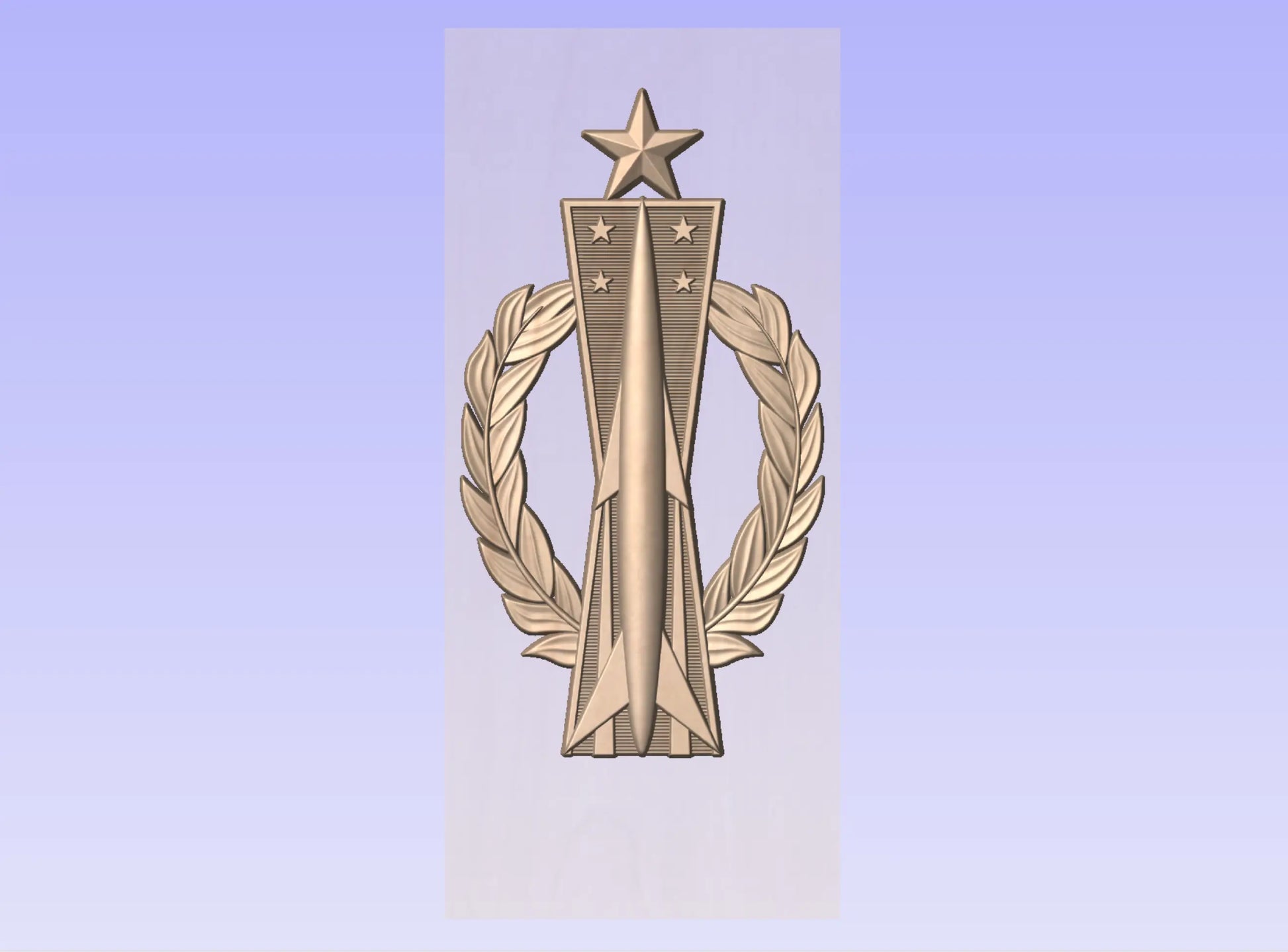 CNC File I US Air Force Senior Missile Operator Badge Insignia 3D Model I  RathTech Design My Store