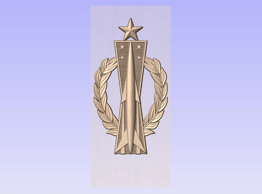 CNC File I US Air Force Senior Missile Operator Badge Insignia 3D Model I  RathTech Design My Store