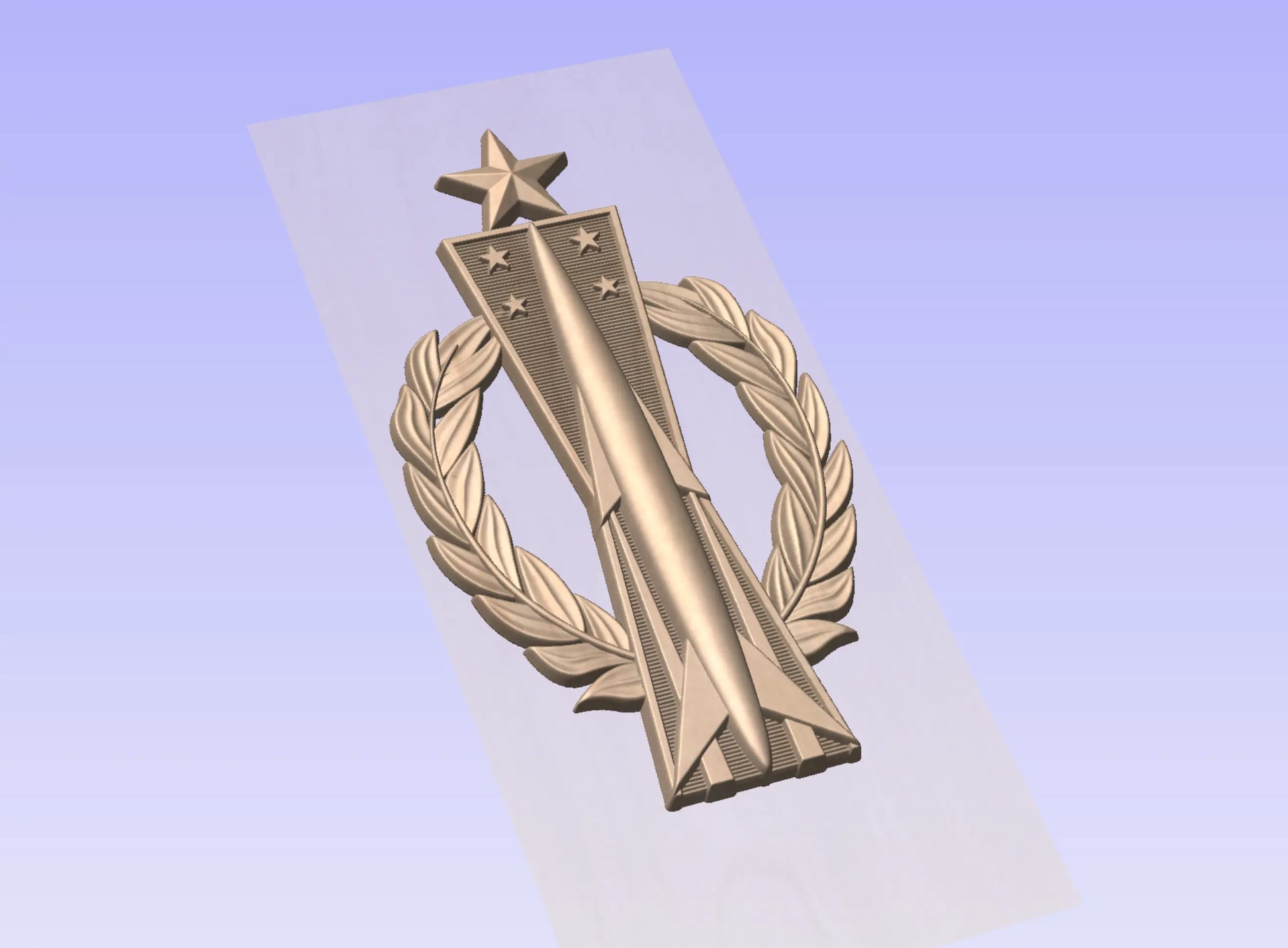 CNC File I US Air Force Senior Missile Operator Badge Insignia 3D Model I  RathTech Design My Store
