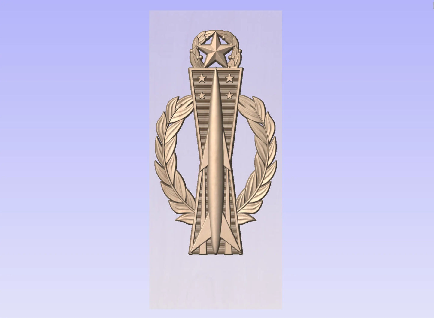 CNC File I US Air Force Master Missile Operator Badge Insignia 3D Model I  RathTech Design My Store