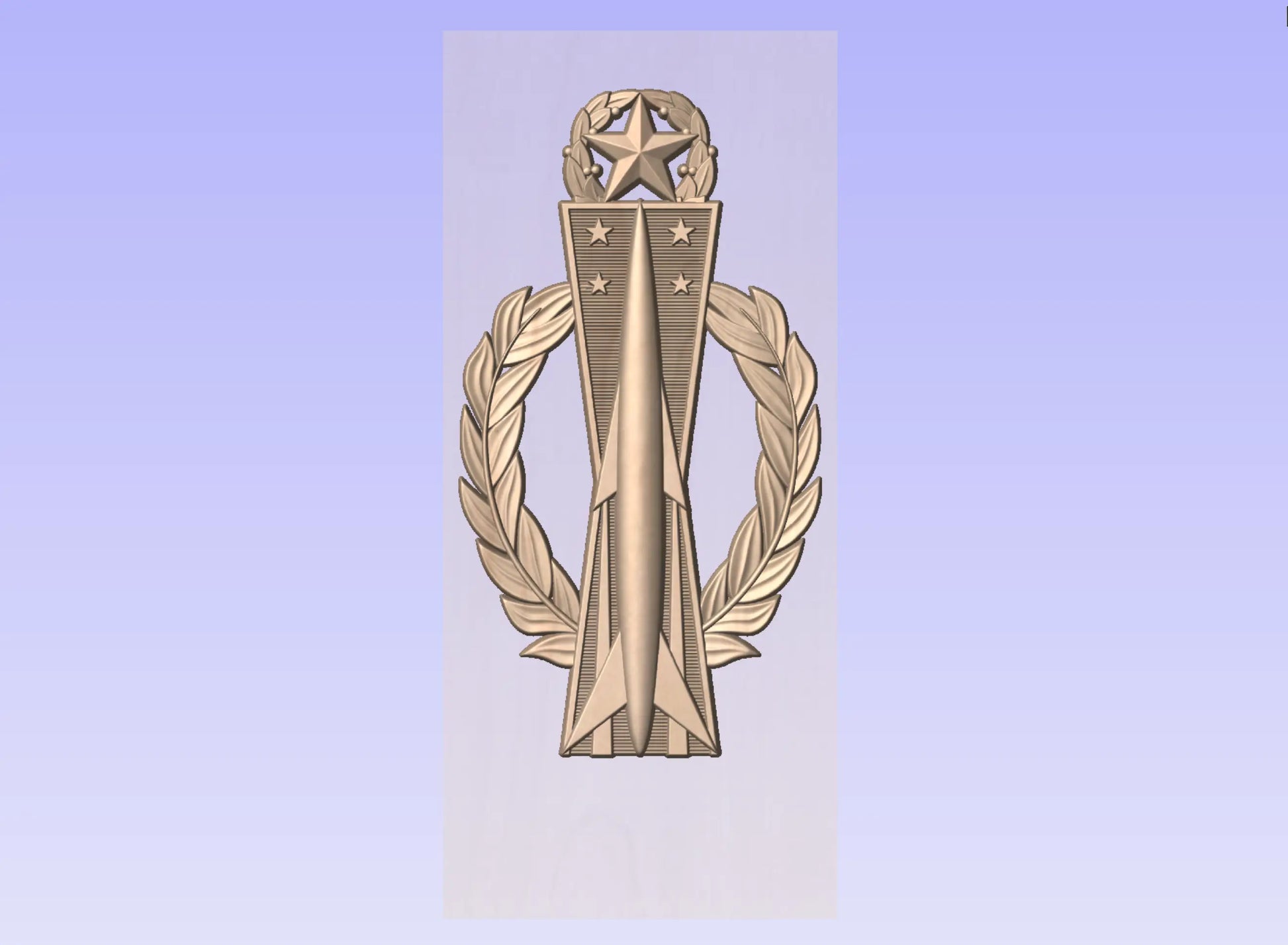 CNC File I US Air Force Master Missile Operator Badge Insignia 3D Model I  RathTech Design My Store